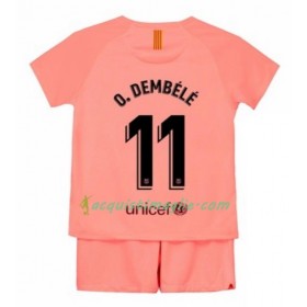 Divisa di Calcio Barcellona O.Dembele 11 Bambino Terza 2018/2019